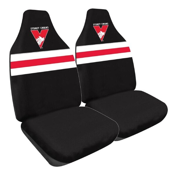 AFL Front Car Seat Covers - Sydney Swans - Set Of 2 One Size Fits All