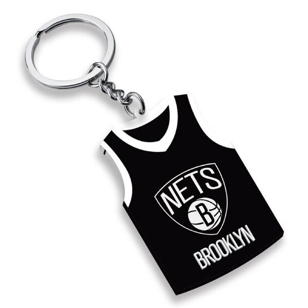 NBA Rubber Jersey Keyring - Brooklyn Nets - Key Ring - Team Logo