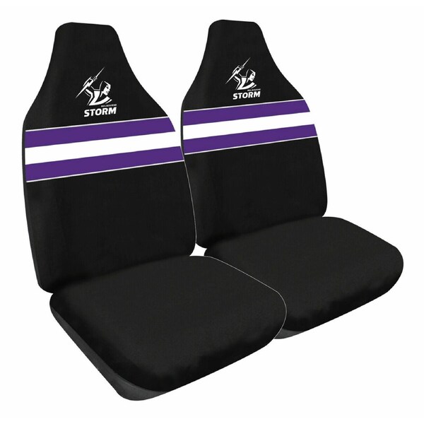 NRL Front Car Seat Covers - Melbourne Storm - Set Of 2 One Size Fits All -