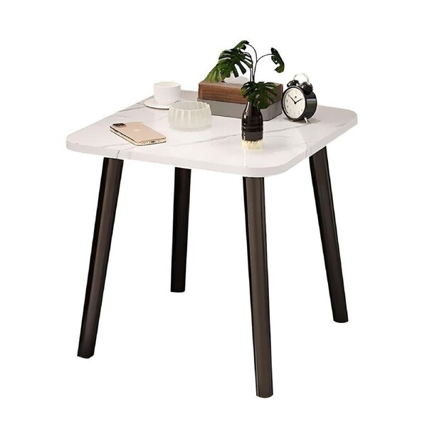 SOGA 40cm White Ceramic Table Stone Pattern Compact Modern Design