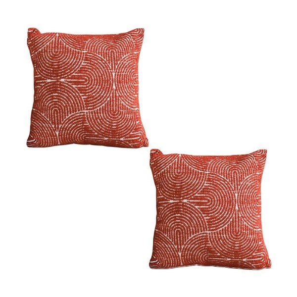 SOGA 2X 50cm Throw Pillow Burgundy Cinnabar Perfect Burnt Indoor and Outdoor Corded for Home Decor