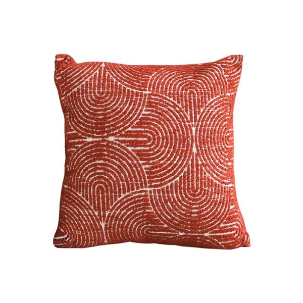 SOGA 50cm Throw Pillow Burgundy Cinnabar Perfect Burnt Indoor and Outdoor Corded for Home Decor