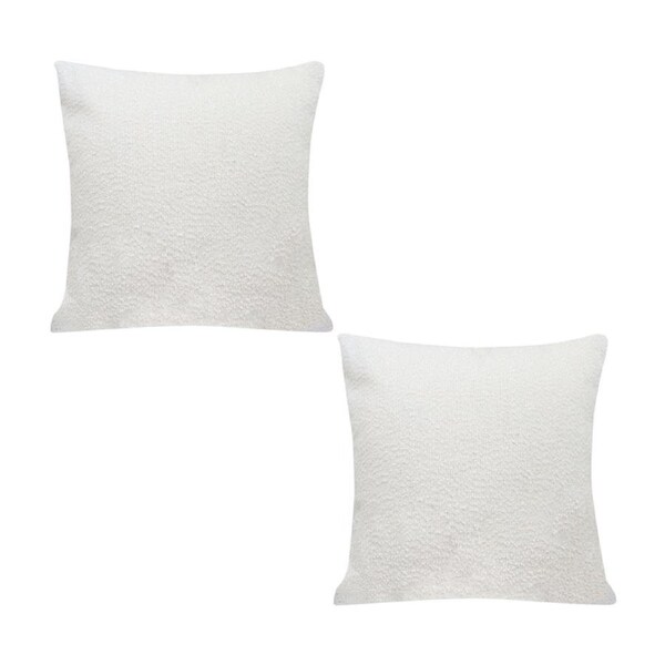 SOGA 2X 50cm White Throw Pillow Premium Polyester Fiber and Cotton for Home Decor