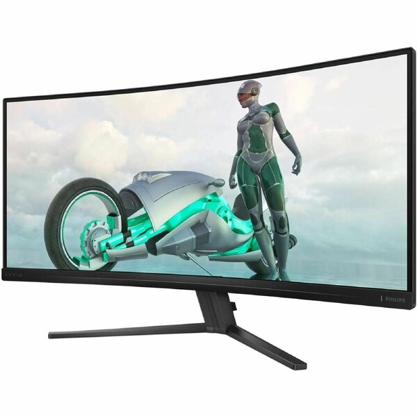 Evnia 34M2C3500L 34" Class WQHD Curved Screen Gaming LED Monitor - 21:9 - Textured Charcoal - 34" Viewable - Fast Vertical Alignment (VA) - WLED - x