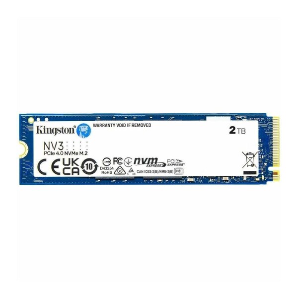 Kingston NV3 2 TB Solid State Drive - M.2 2280 Internal - PCI Express NVMe (PCI Express NVMe 4.0 x4) - Notebook, Desktop PC Devi