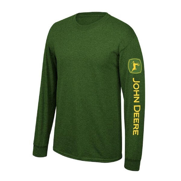 John Deere Mens/Unisex Cotton Logo Long Sleeve Tee T-Shirt/Top Green Medium