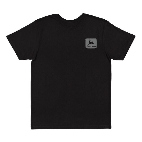 John Deere Mens/Unisex Cotton "Nothing Runs Like A Deere" Tee T-Shirt Black Large