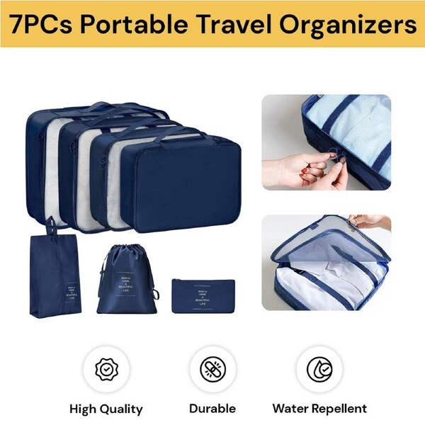 7PCs Portable Travel Organizers