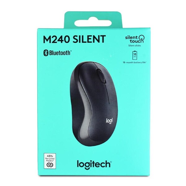 Logitech M240 Silent Bluetooth Mouse - Graphite (910-007122)