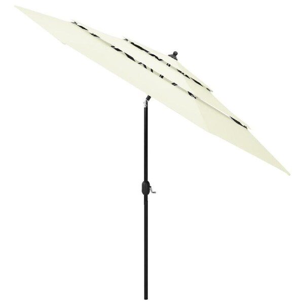 Garden Parasol 2.43x3m Outdoor Patio Umbrella Sun Shade with Tilt Crank Sunshade