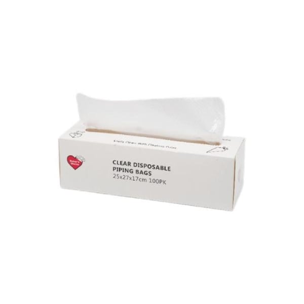 100pk 10in Clear Disposable Piping Bags
