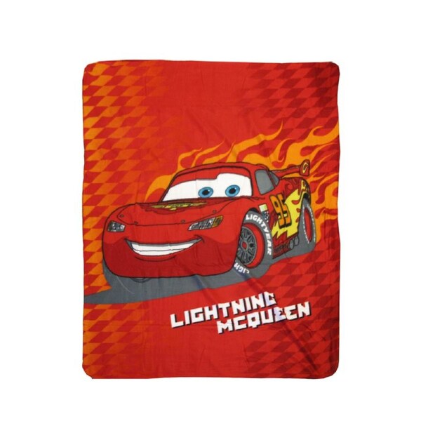 Lightning McQueen Printed Polar Fleece Throw Rug 130 x 160 cm