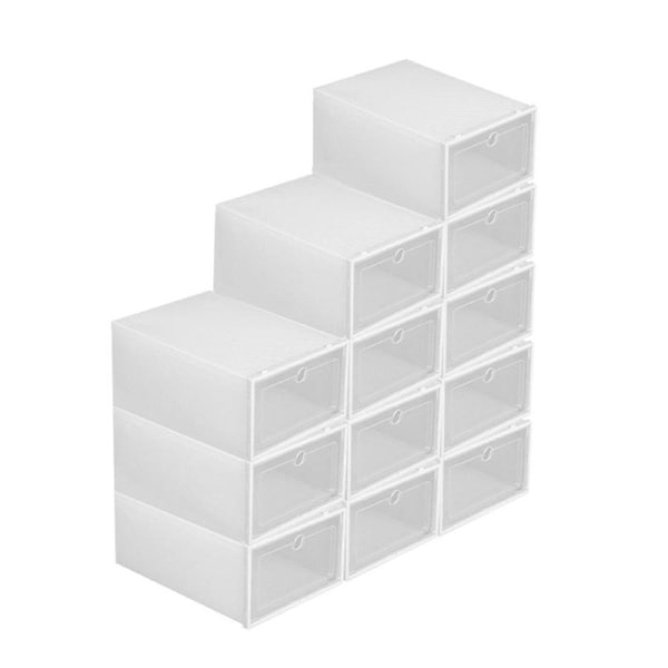 36Pcs Shoe Display Cases Box Rack Large Storage Cabinet Plastic Boxes ...
