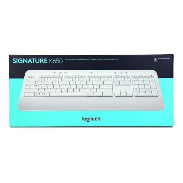 Logitech Signature K650 Comfort Full-Size Wireless Keyboard with Wrist Rest - Off White (920-010987)