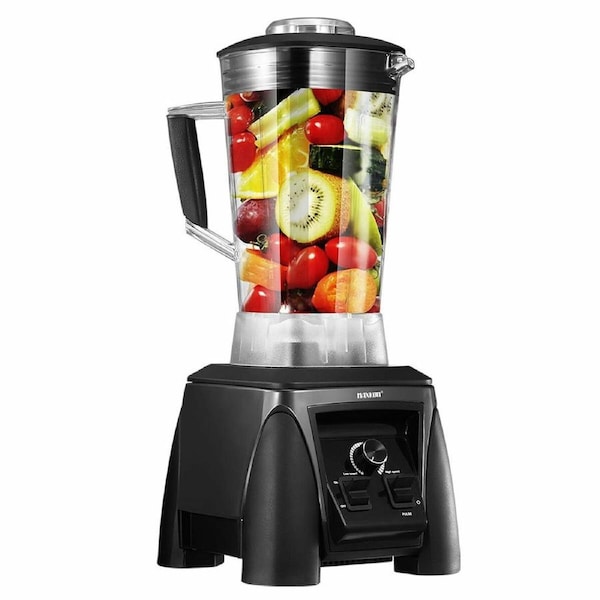 3L Commercial Blender Mixer Juicer Food Processor Soup Smoothie Maker Ice Crusher Meat Grinder High Power Countertop Machine for Kitchen Shop 2300W