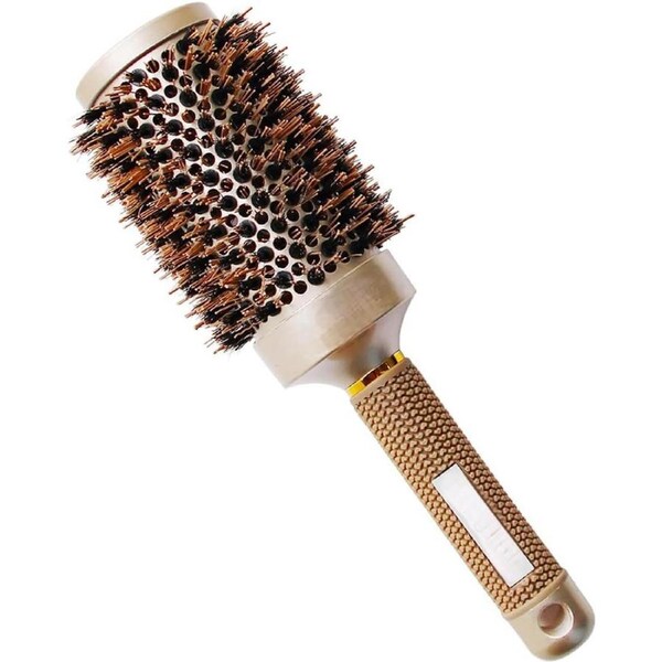 45mm Round Hair Brush, Blow Drying Brush Ionic, Boar Bristles Anti-Static Round Brush for Hair Drying,Curling & Straightening