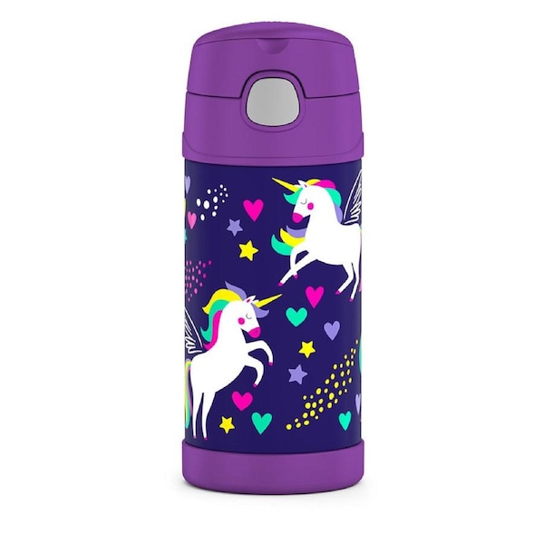 Thermos FUNtainer Vacuum Insulated Drink Bottle 355ml - Purple Unicorn
