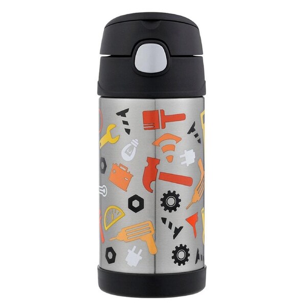 Thermos FUNtainer Vacuum Insulated Drink Bottle 355ml - Construction Zone