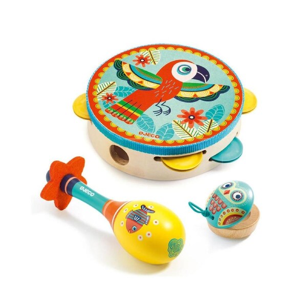 3pc Djeco Animambo Kids/Childrens Musical Instrument Fun Play Toy Set 3y+