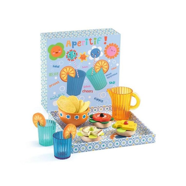 20pc Djeco Aperitif Mia & Leo Entrée Kids/Childrens Pretend Play Toy Set 3y+