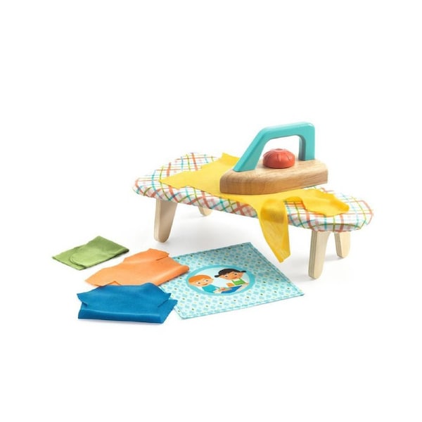 8pc Djeco Ironing Board w/ Clothes Kids/Childrens Pretend Play Toy Set 3y+