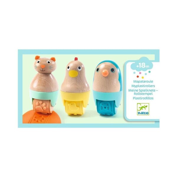 Djeco Myplastisrollers Kds/Children Stamping Educational Craft Play Toy 18m+