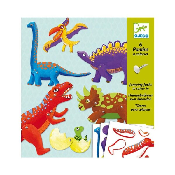 Djeco Dinos Small Pop-Out Dinosaur Puppet 22x23cm Kids/Children Toy 6y+