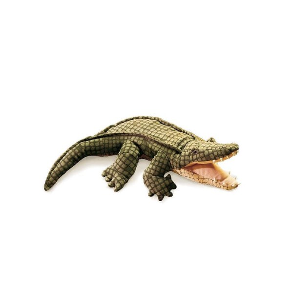 Folkmanis Alligator Hand Puppet 61x33cm Kids/Child Educational Toy Green 3y+