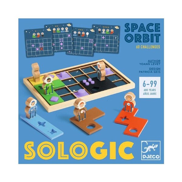 Djeco Space Orbit Sologic w/ 60 Challenges Board Game Play Set Kids 6y+