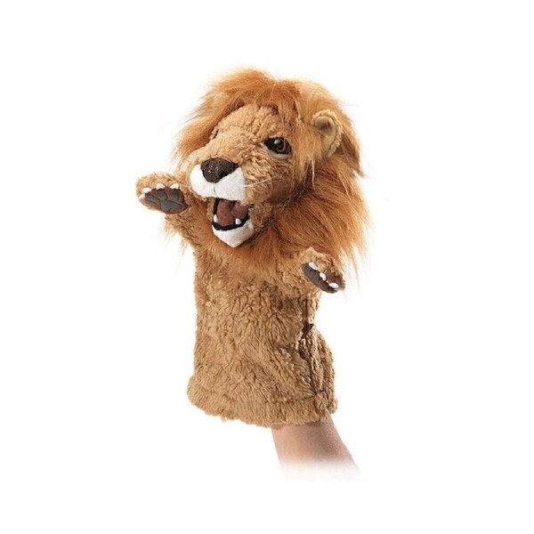 Folkmanis Lion Stage Hand Puppet 15x33cm Kids/Child Educational Toy Brown 3y+