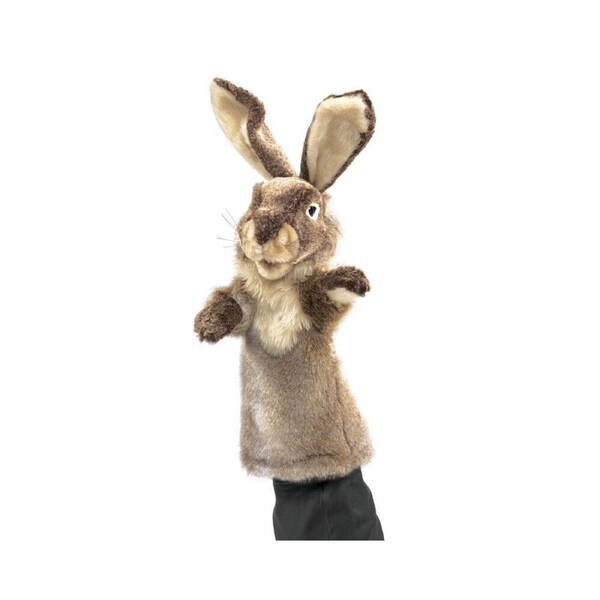 Folkmanis Rabbit Stage Hand Puppet Kids/Children Soft Animal Toy 15cm Brown 3y+