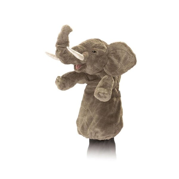 Folkmanis Elephant Stage Hand Puppet Kids Soft Animal Toy 25x28cm Brown 3y+