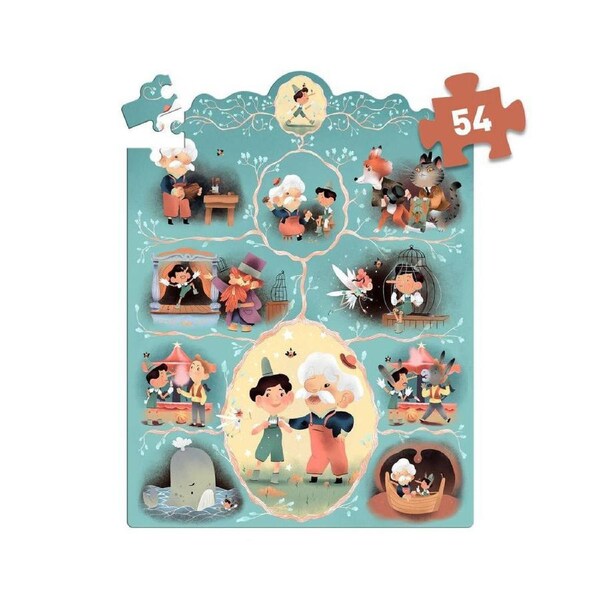 54pc Djeco Pinocchio Story Jigsaw Puzzle Kids/Children Play Game 33x45cm 4y+