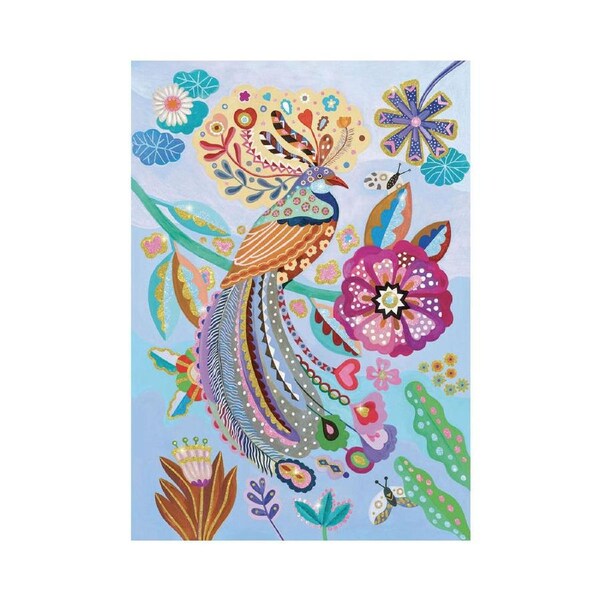 50pc Djeco Sparkling Bird Glitter Wizzy Jigsaw Puzzle Kids Game 34x48cm 5y+