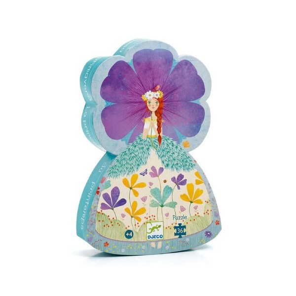 36pc Djeco The Princess Of Spring Silhouette Kids Jigsaw Puzzle 20x29cm 4y+