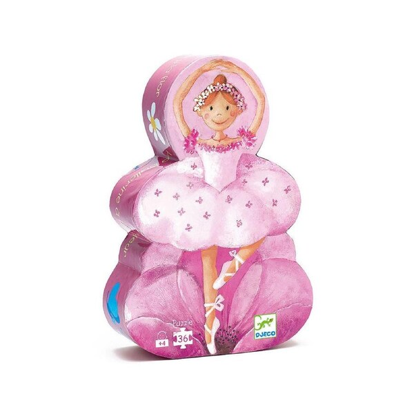36pc Djeco Ballerina Silhouette Jigsaw Puzzle Kids/Children Game 20x29cm 4y+