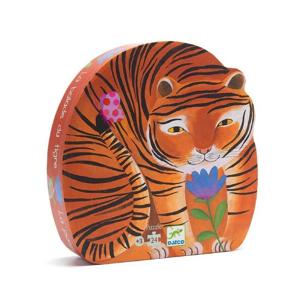 24pc Djeco The Tiger's Walk Silhouette Jigsaw Puzzle Kids Game 26x26cm 3y+