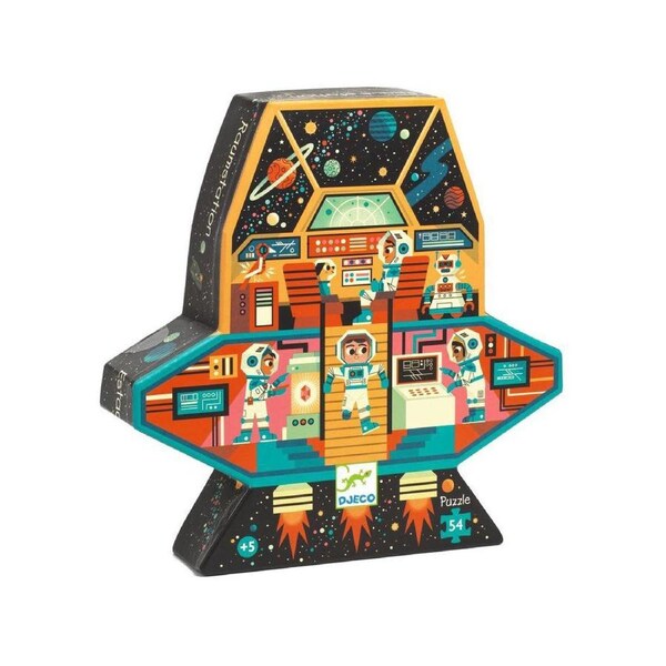 54pc Djeco Space Station Silhouette Jigsaw Puzzle Kids Play Game 40x37cm 5y+