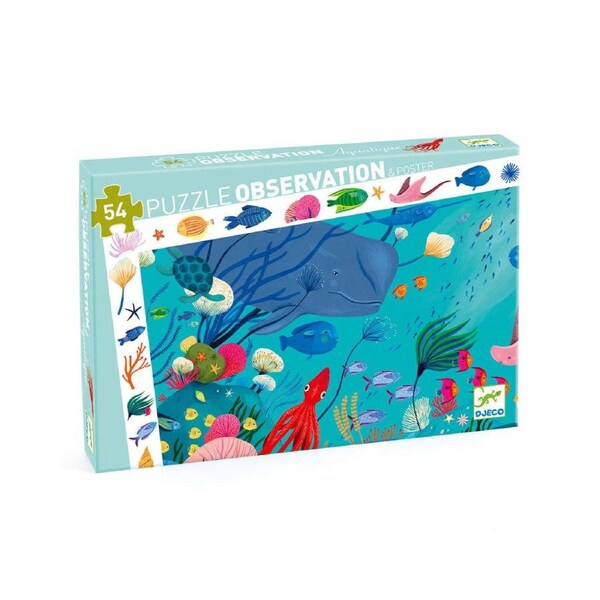 54pc Djeco Aquatic Observation Jigsaw Puzzle Kids/Children Game 34x23cm 4y+