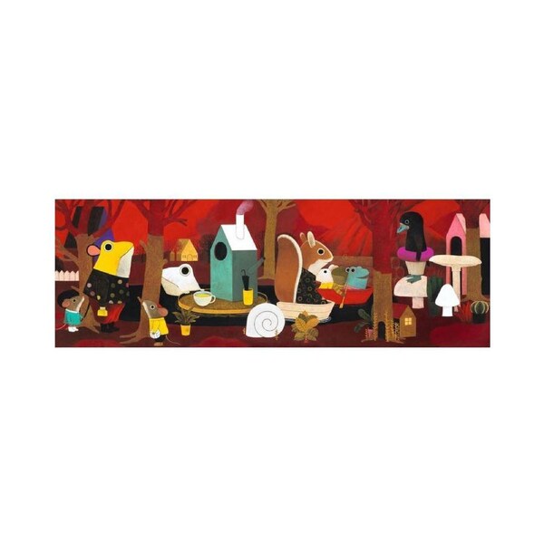 350pc Djeco Volcania Gallery Jigsaw Puzzle w/ Poster Kids Game 97x33cm 7y+