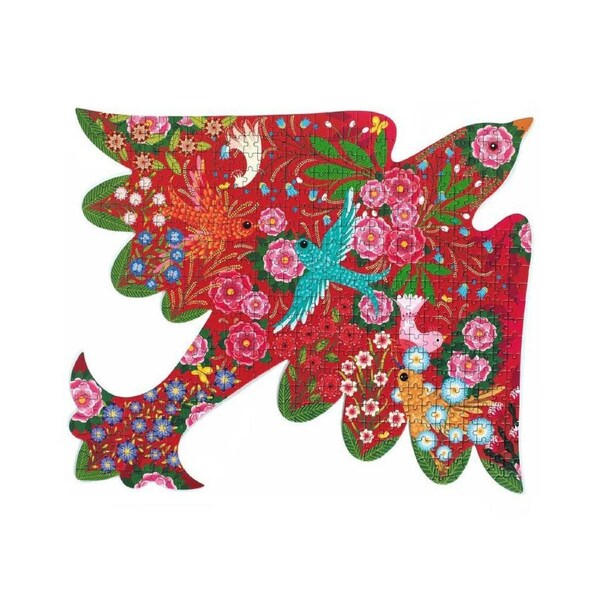 500pc Djeco Bird Shaped Art Jigsaw Puzzle Kids Educational Game 57x47cm 8y+