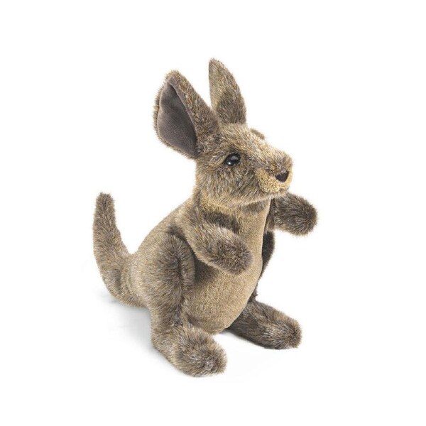 Folkmanis Small Kangaroo Hand Puppet 30x25cm Soft Animal Play Toy Kids 3y+