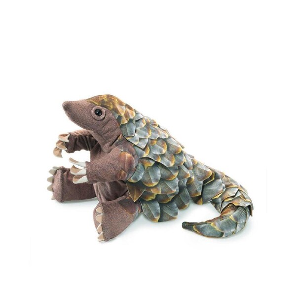 Folkmanis Pangolin Hand Puppet Kids/Children Animal Soft Plush Toy Black 3y+