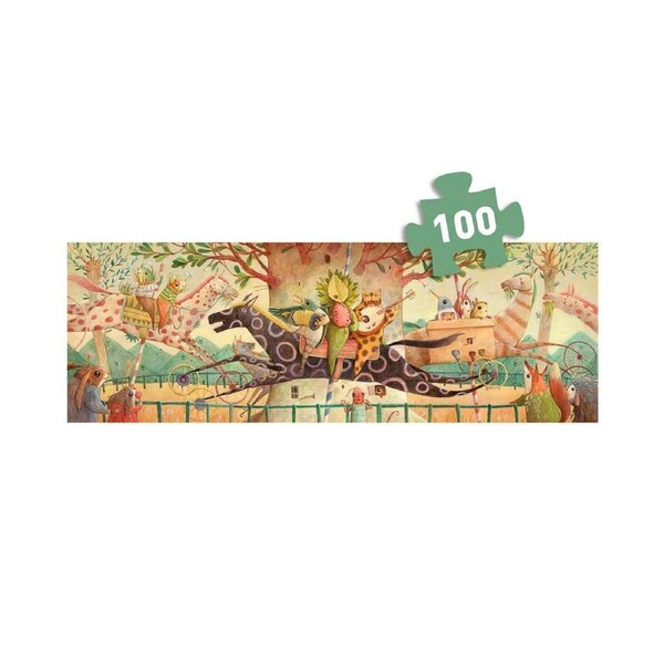 100pc Djeco Wonderful Ride Gallery Jigsaw Puzzle w/ Poster Game 97x33cm 5y+