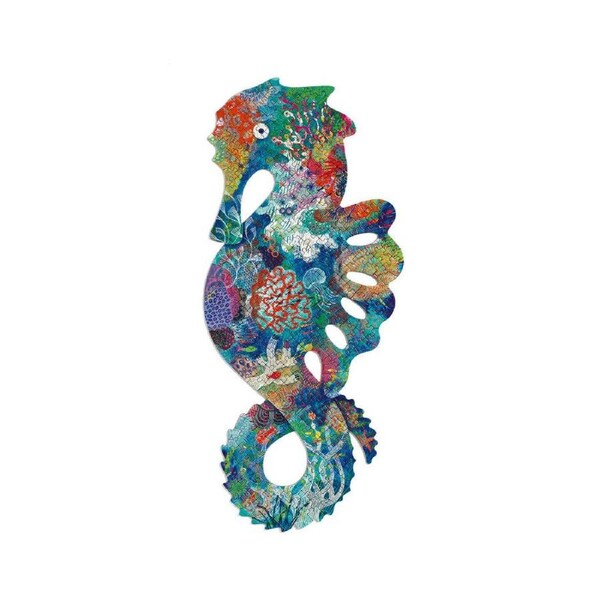 350pc Djeco Sea Horse Shaped Art Jigsaw Puzzle Kids Play Game 23x34cm 7y+
