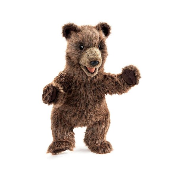 Folkmanis Bear Cub Hand Puppet Kids/Children Animal Plush Toy Brown 3y+