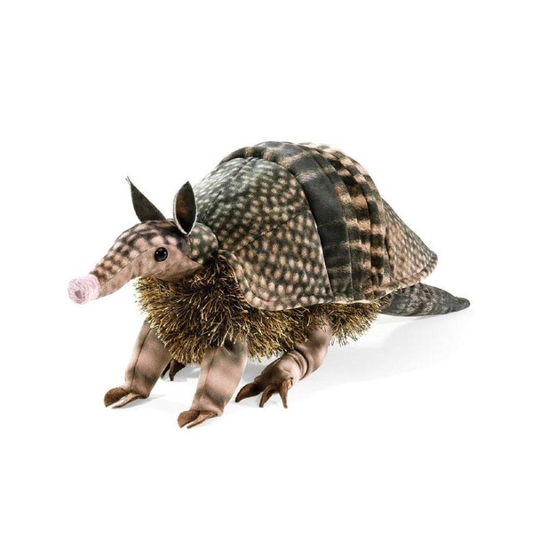 Folkmanis Armadillo Hand Puppet 43cm Kids/Children Animal Plush Toy Brown 0m+