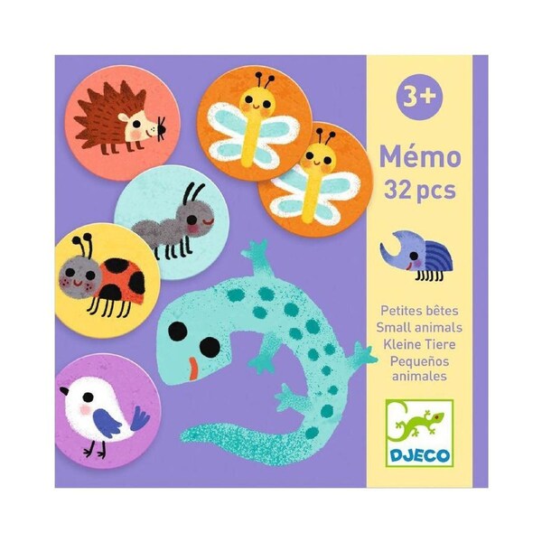 32pc Djeco Small Animals Memory Game Kids/Children Educational Play 2y+