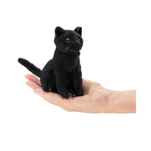 3pc Folkmanis Mini Black Cat Finger Puppet Kids/Children Pretend Play Toy 3y+
