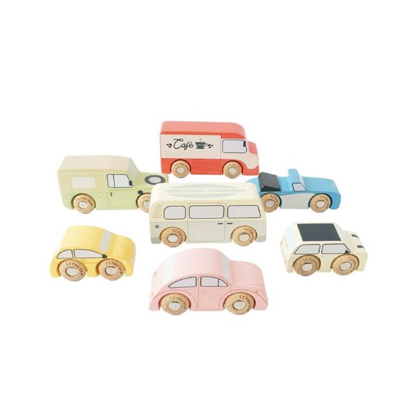 7pc Le Toy Van Wooden Vintage Cars Vehicles Sensory Play Kids/Children 3y+